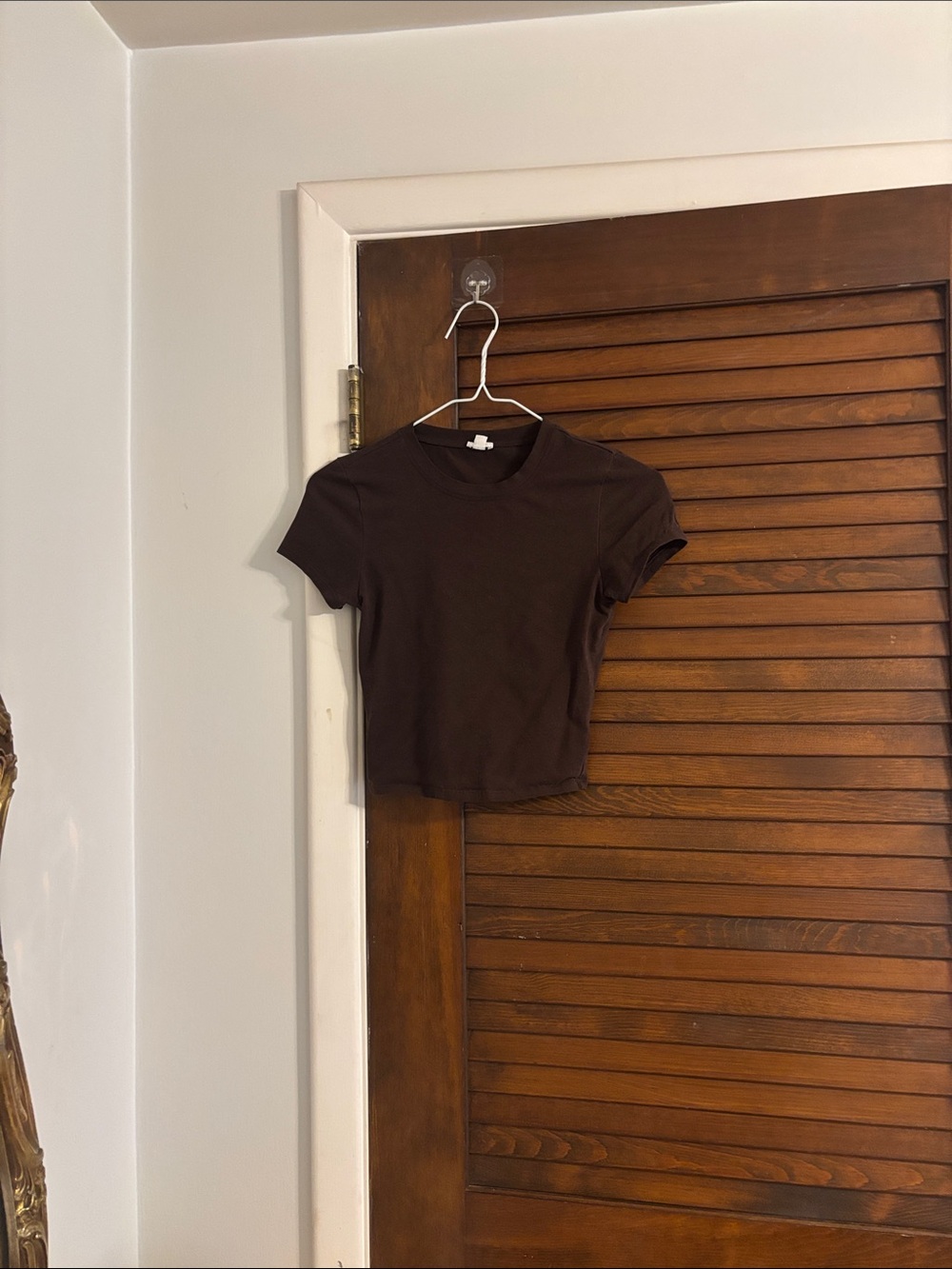 Garage Brown Short Sleeve Crop Tee